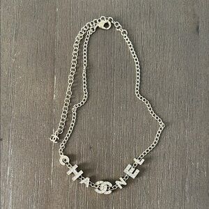 Chanel gold & rhinestone choker necklace